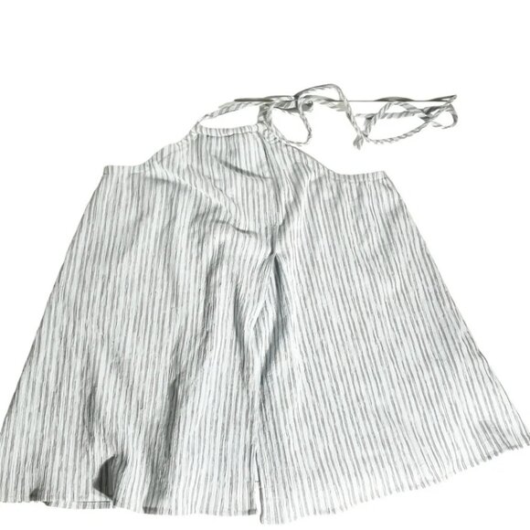New Hilary MacMillan Seersucker striped Handkerchief halter top size L - Picture 4 of 8
